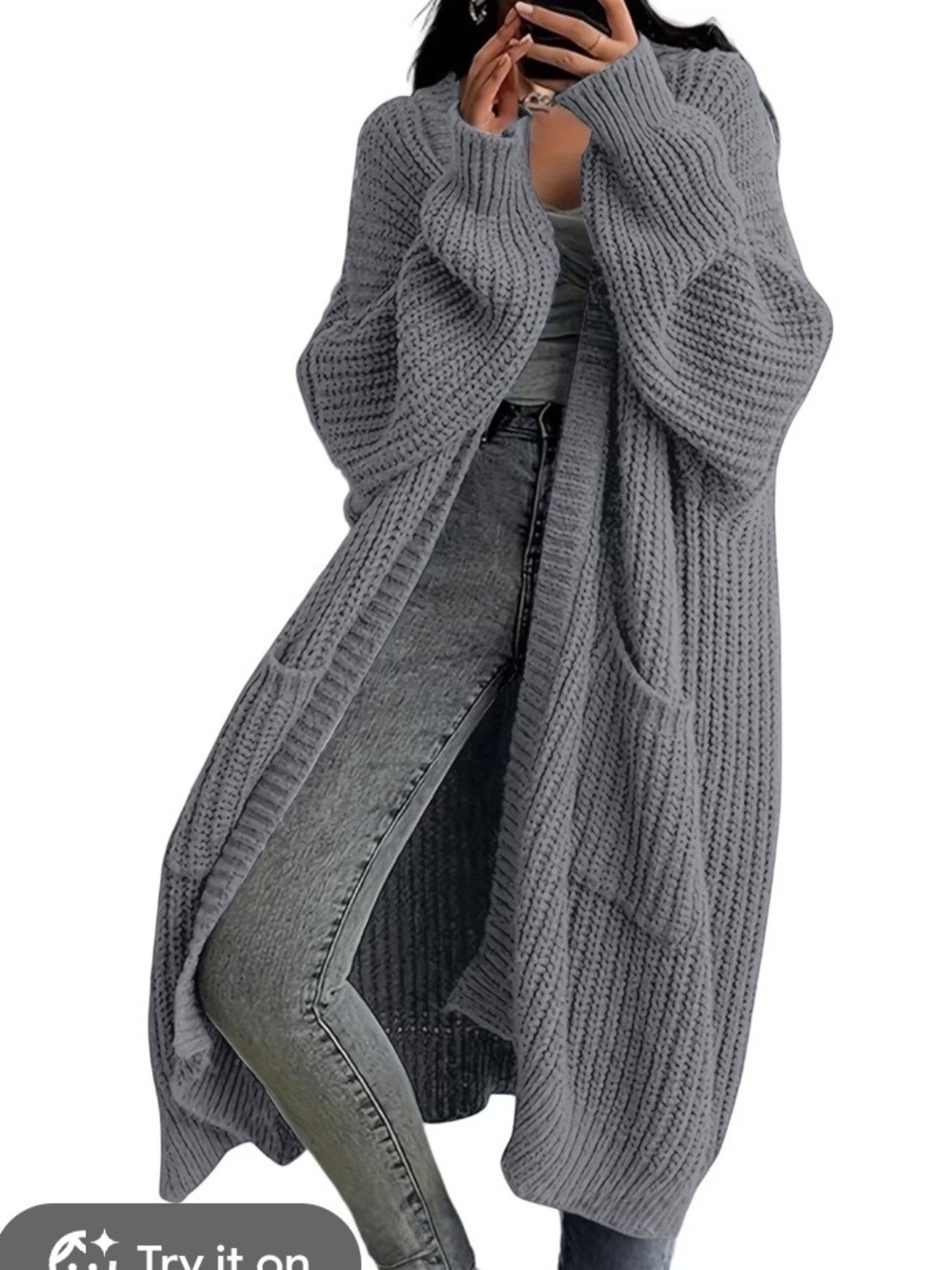 Banana Republic Grey Cable Knit Cardigan Sweater Size XL
